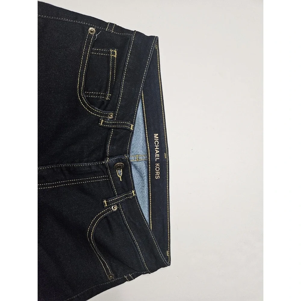 Michael Kors Selma High Rise Slim Skinny‎ Denim Jeans Dark Rinse Wash Size 10